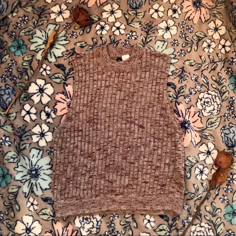 Purple sweater crop top